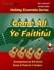Bill Swick's Year 2, Quarter 2 - Holiday Ensembles for Four Guitars Guitar and Fretted sheet music cover Thumbnail
